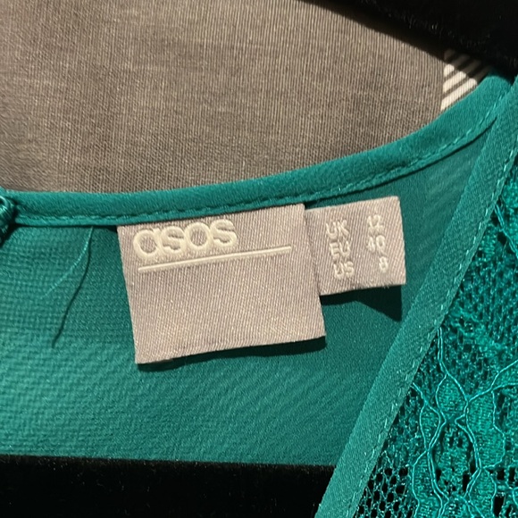 ASOS Green midi dress size 8 - Picture 3 of 4